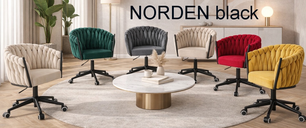 Stühle NORDEN BLACK VELOURS