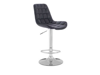 Barová židle PARIS na stříbrném talíři - černá