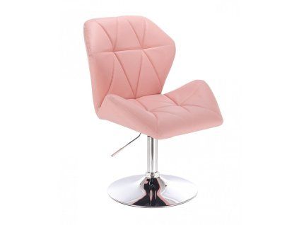 Židle MILANO MAX na stříbrném talíři - světle růžová