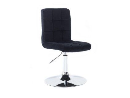 Židle TOLEDO VELUR na stříbrném talíři - černá