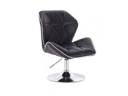 Židle MILANO MAX na stříbrném talíři - černá