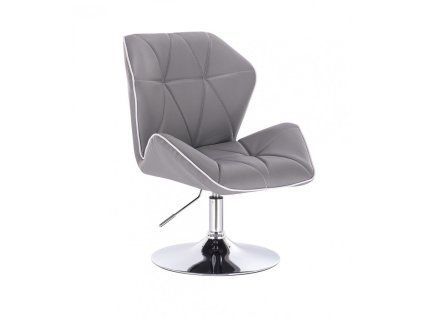 Židle MILANO MAX na stříbrném talíři - šedá