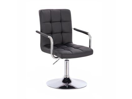 Židle VERONA na stříbrném talíři - černá