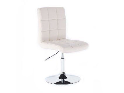 Židle TOLEDO na stříbrném talíři - bílá