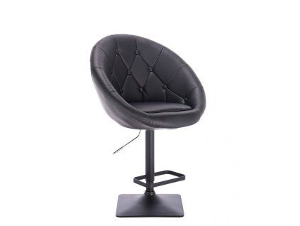 Barová židle VERA na černé podstavě - černá