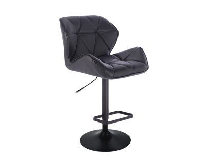 Barová židle MILANO na černém talíři  - černá