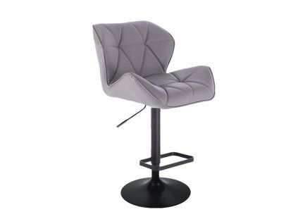 Barová židle MILANO na černém talíři - šedá