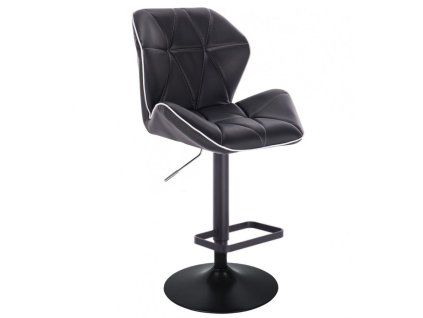 Barová židle MILANO MAX na černém talíři - černá