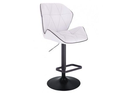 Barová židle MILANO MAX na černém talíři - bílá