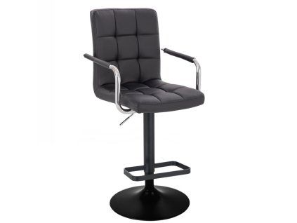 Barová židle VERONA na černém talíři - černá