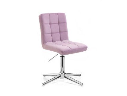 Židle TOLEDO VELUR na stříbrném kříži - levandule