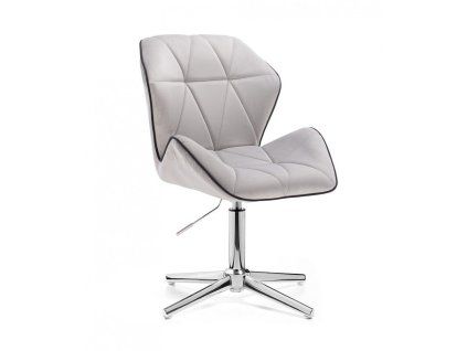 Židle MILANO MAX VELUR na stříbrném kříži - světle šedá