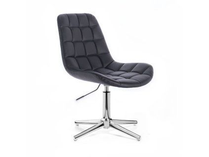 Židle PARIS na stříbrném kříži - černá