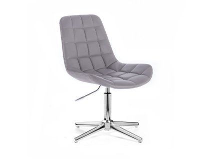 Židle PARIS na stříbrném kříži - šedá