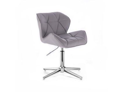 Židle MILANO na stříbrném kříži - šedá