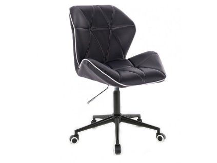 Židle MILANO MAX na černé podstavě s kolečky - černá