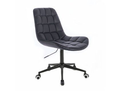 Židle PARIS na černé podstavě s kolečky - černá