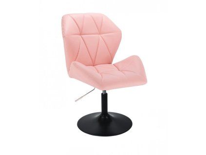 Židle MILANO MAX na černém talíři - světle růžová