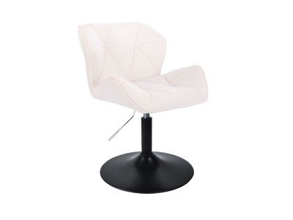 Židle MILANO VELUR na černém talíři - bílá
