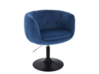 Židle MONTANA VELUR na černém talíři - modrá