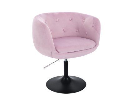 Židle MONTANA VELUR na černém talíři - levandule