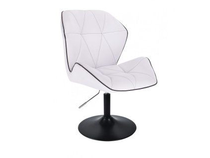 Židle MILANO MAX na černém talíři - bílá
