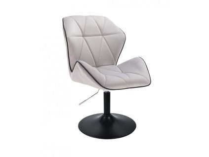 Židle MILANO MAX VELUR na černém talíři - světle šedá