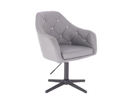 Křeslo ROMA na černém kříži - šedé