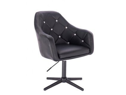 Křeslo ROMA na černém kříži - černé