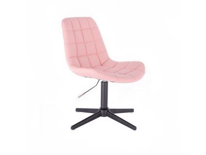 Židle PARIS na černém kříži - světle růžová