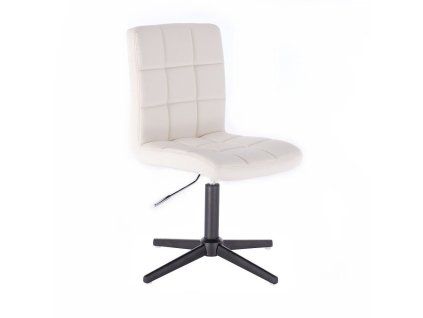 Židle TOLEDO na černém kříži - bílá