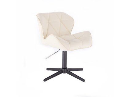 Židle MILANO na černém kříži - krémová