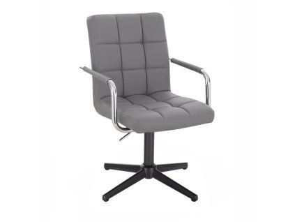 Židle VERONA na černém kříži - šedá