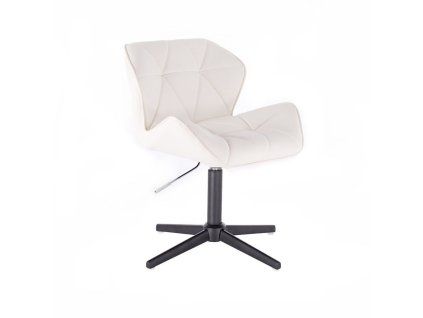 Židle MILANO na černém kříži - bílá