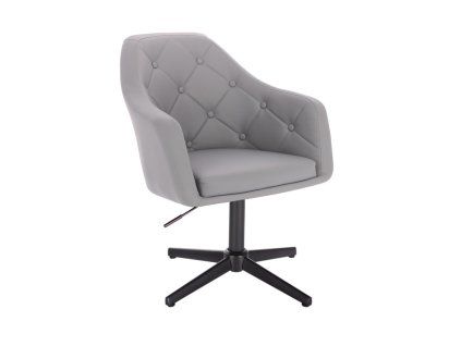 Křeslo ANDORA na černém kříži - šedé