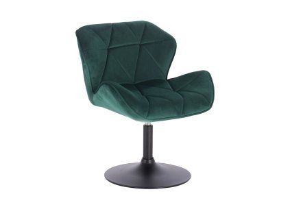 Židle MILANO VELUR na černém talíři - zelená