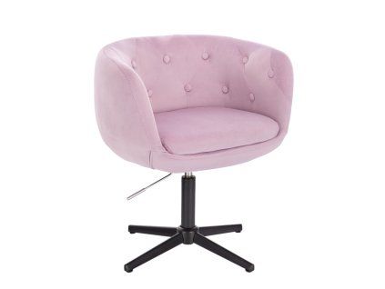 Židle MONTANA VELUR na černém kříži - levandule