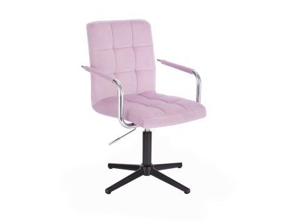 Židle VERONA VELUR na černém kříži - levandule