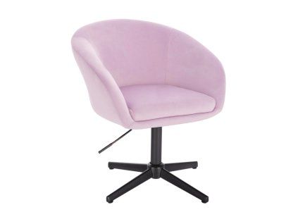 Židle VENICE VELUR na černém kříži - levandule