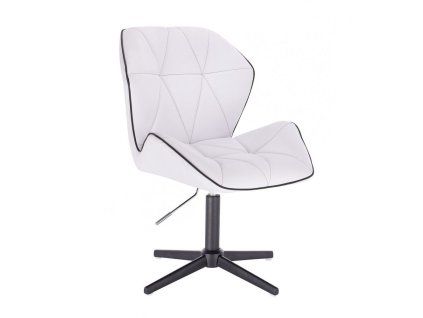 Židle MILANO MAX na černém kříži - bílá