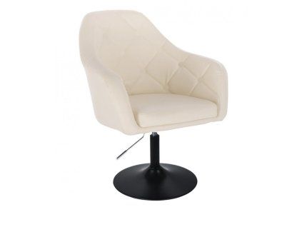 Křeslo ANDORA na černém talíři - krémové