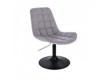 Židle PARIS na černém talíři - šedá