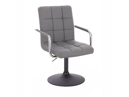 Židle VERONA na černém talíři - šedá