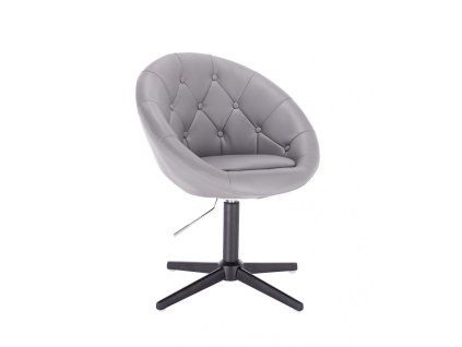 Křeslo VERA na černém kříži - šedé