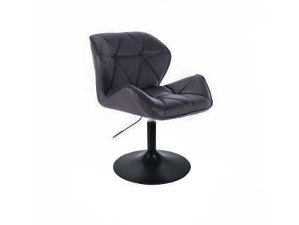 Židle MILANO na černém talíři - černá