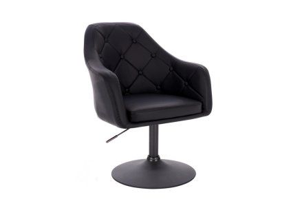 Křeslo ANDORA na černém talíři - černé