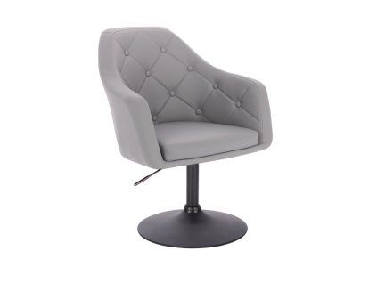 Křeslo ANDORA na černém talíři - šedé