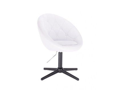 Křeslo VERA na černém kříži - bílé