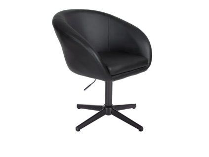 Židle VENICE na černém kříži - černá