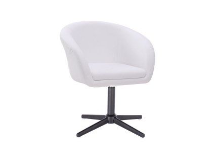 Židle VENICE na černém kříži -  bílá